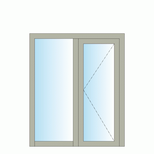 Jednokřídlé vchodové dveře s bočním dílem